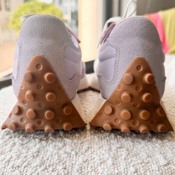 New Balance 327 x Calia Women 7.5 Purple-White Suede Sneakers - Picture 5 of 16